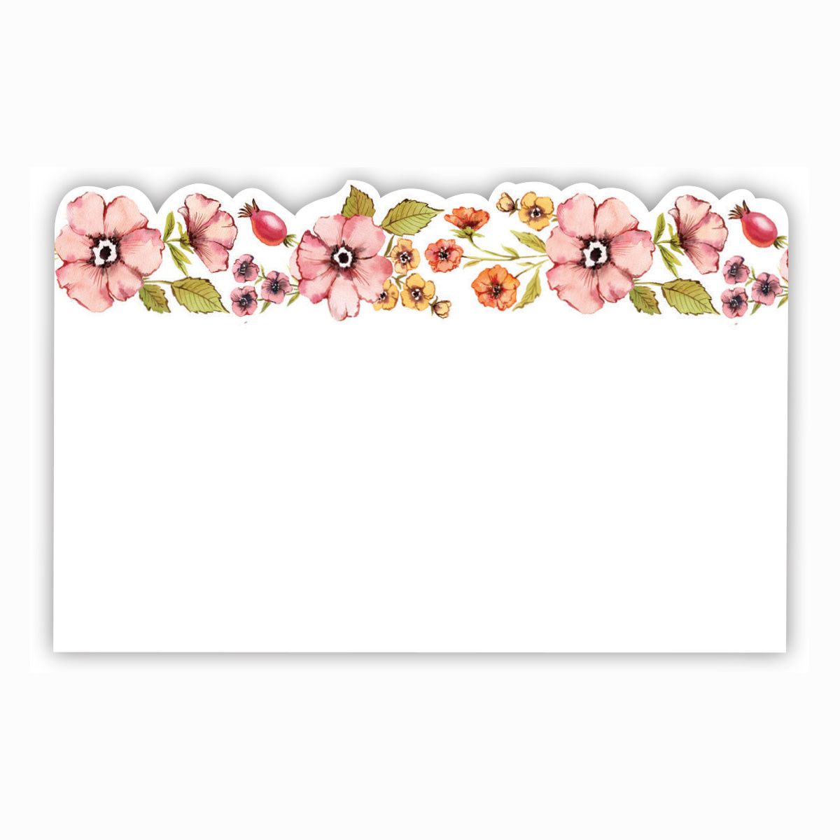 WATERCOLOR FLORAL CAPRI CARD, NO SENTIMENT