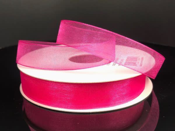 CHIFFON RIBBON 5/8"" x 25 YD. FUCHSIA