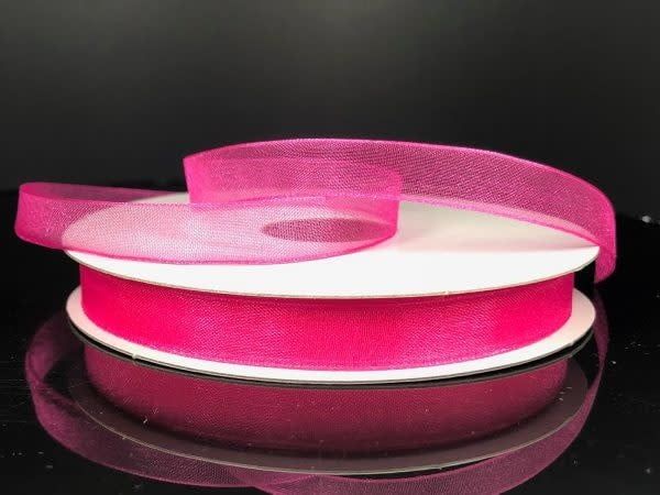 CHIFFON RIBBON 3/8"" x 25 YD.  FUCHSIA