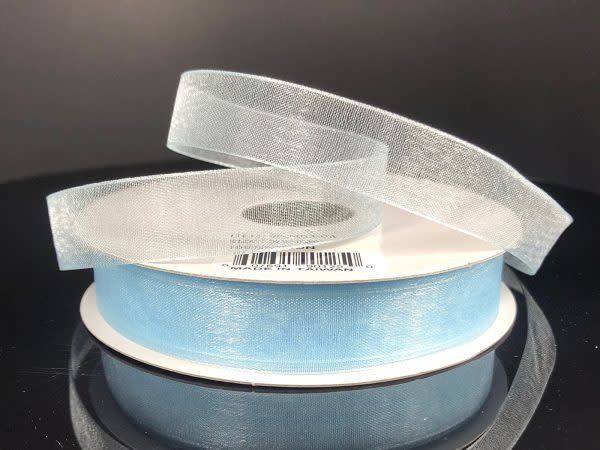CHIFFON RIBBON 5/8"" x 25 YD.  LIGHT BLUE