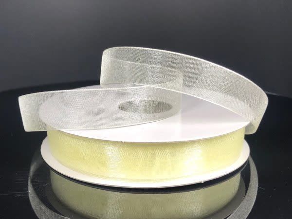CHIFFON RIBBON 5/8"" x 25 YD. EGGSHELL