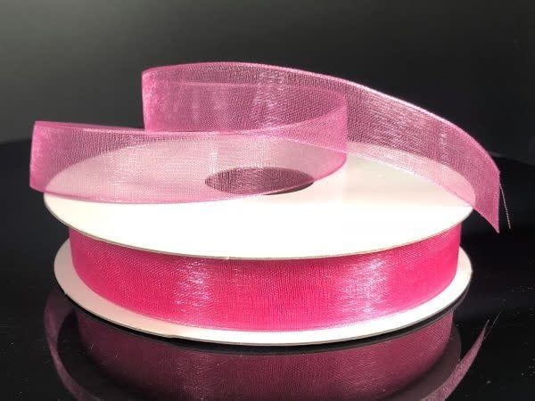CHIFFON RIBBON 5/8"" x 25 YD. HOT PINK