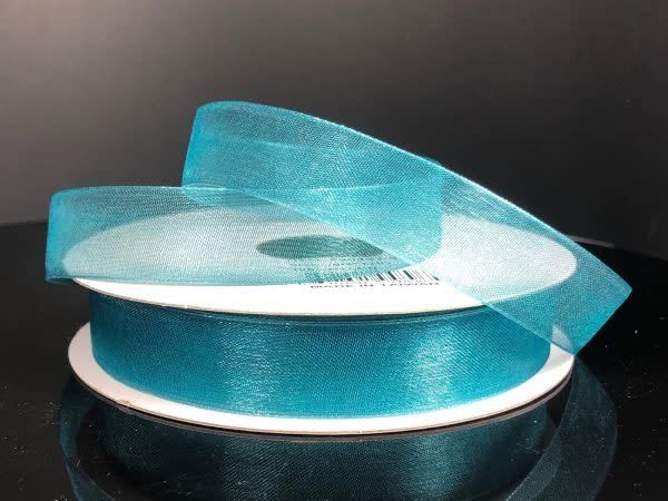 CHIFFON RIBBON 5/8"" x 25 YD. TEAL
