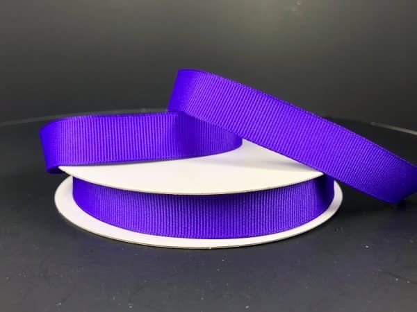 SOLID GROSGRAIN NON WIRED EDGE 5/8"" x 25 YD PURPLE
