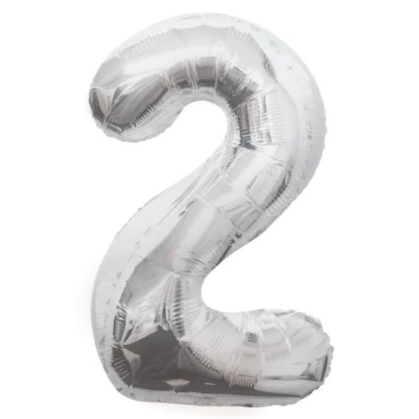3" SILVER FOIL BALLOON NUMBER-2