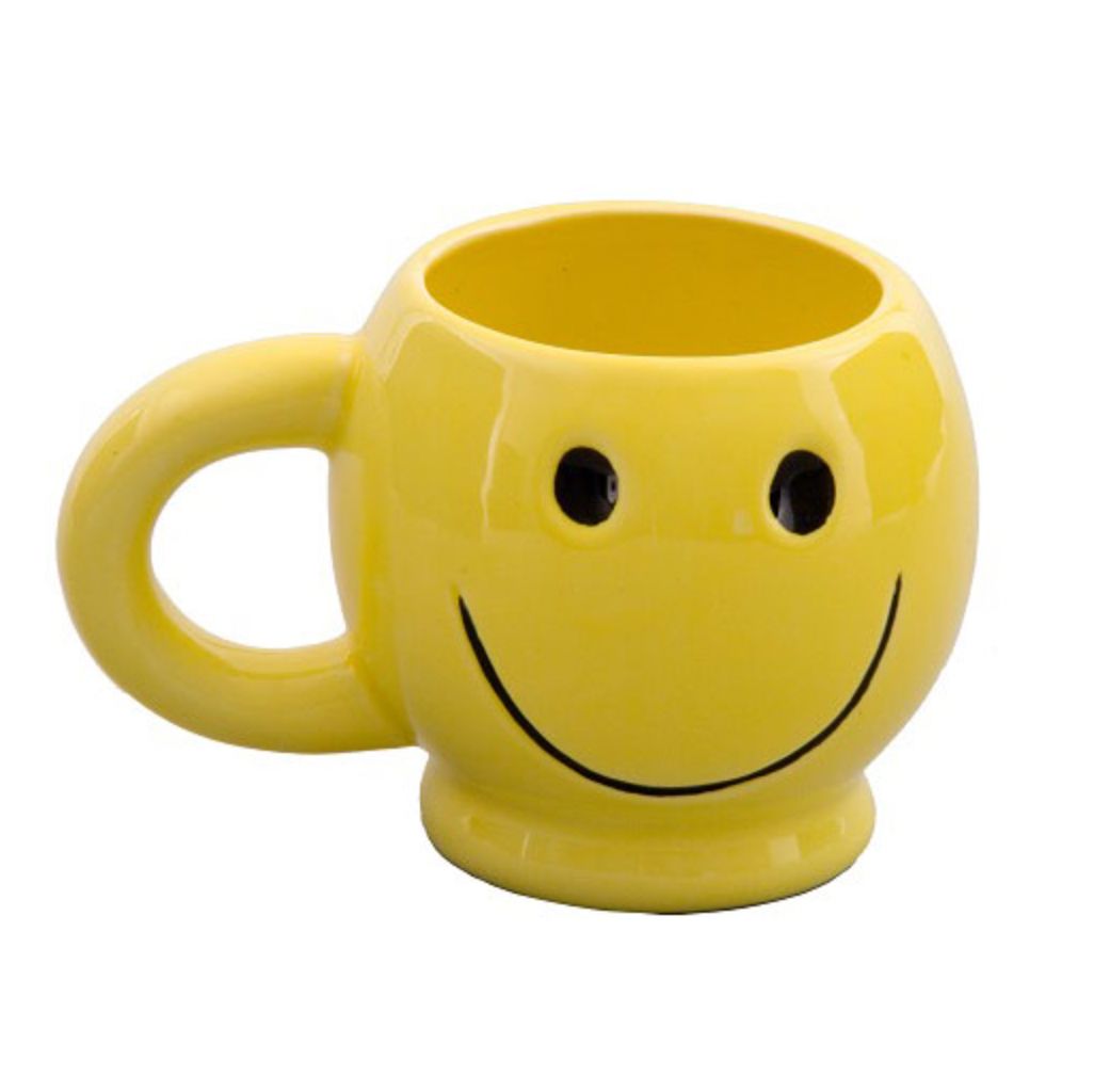 3.25"h HAPPY FACE MUG
