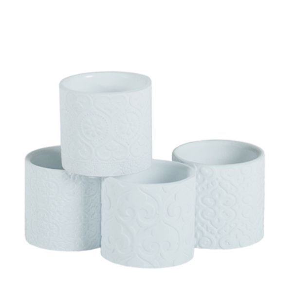 2.25’’ X 2.25’’ ROUND EMBOSSED WHITE CEMENT (price per each, box has assortment)