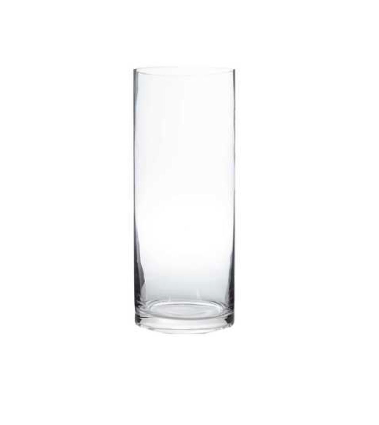 14"H X 10" CLEAR GLASS CYLINDER VASE