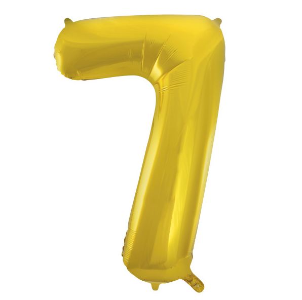 #7 40” GOLD FOIL BALLOONS MYLAR nreg $3.99