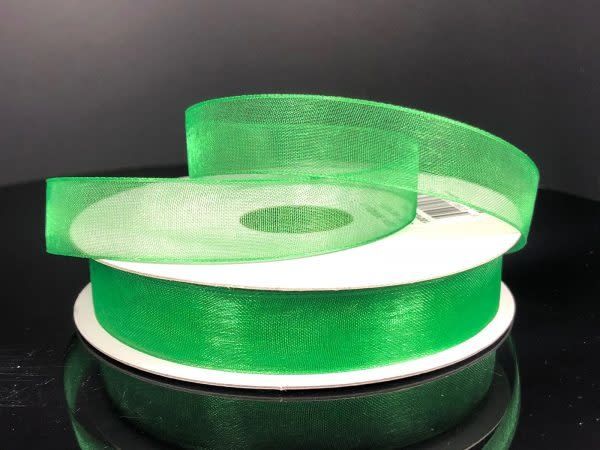 CHIFFON RIBBON 5/8"" x 25 YD.  EMERALD