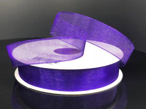 CHIFFON RIBBON 5/8"" x 25 YD.  PURPLE