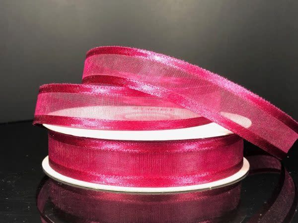 SHEER CHIFFON RIBBON SATIN EDGE 5/8"" x 25 YD BEAUTY