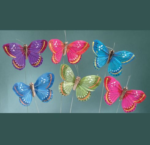 3in. FEATHER BUTTERFLIES