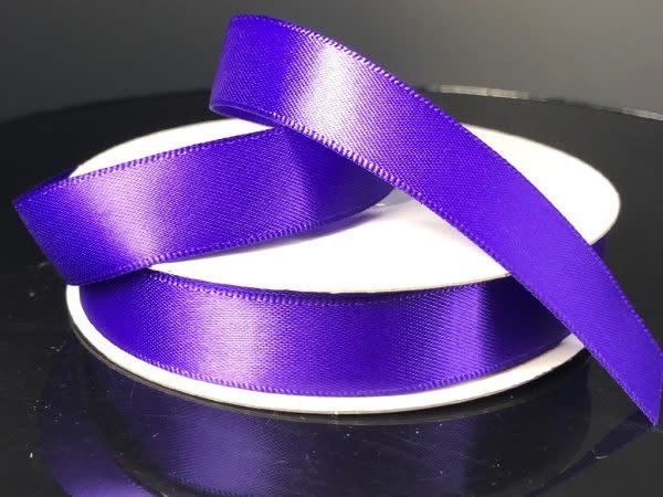 SILKY DOUBLE FACE SATIN NON WIRED EDGE 5/8"" x 25 YD PURPLE