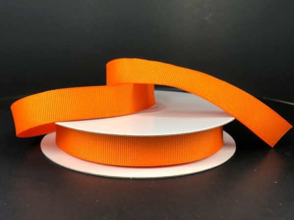 SOLID GROSGRAIN NON WIRED EDGE 5/8"" x 25 YD ORANGE