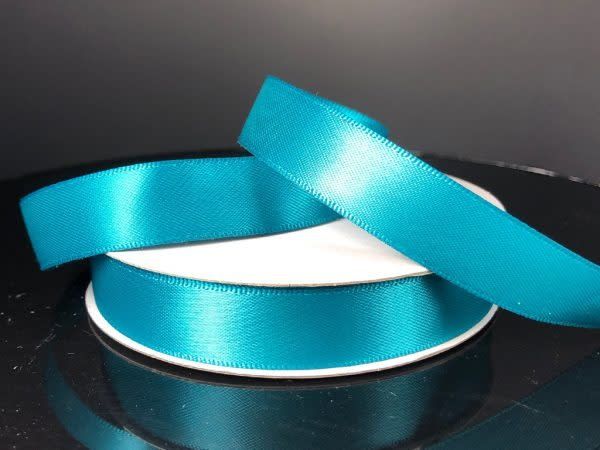 SILKY DOUBLE FACE SATIN TEAL, #3, 25 YDS