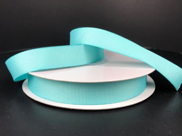 SOLID GROSGRAIN NON WIRED EDGE 5/8"" x 25 YD AQUA