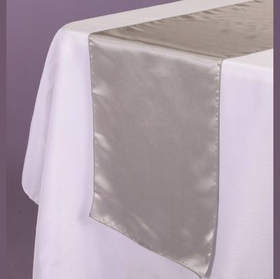 14 X 108’’ SILVER SATIN TABLE RUNNER