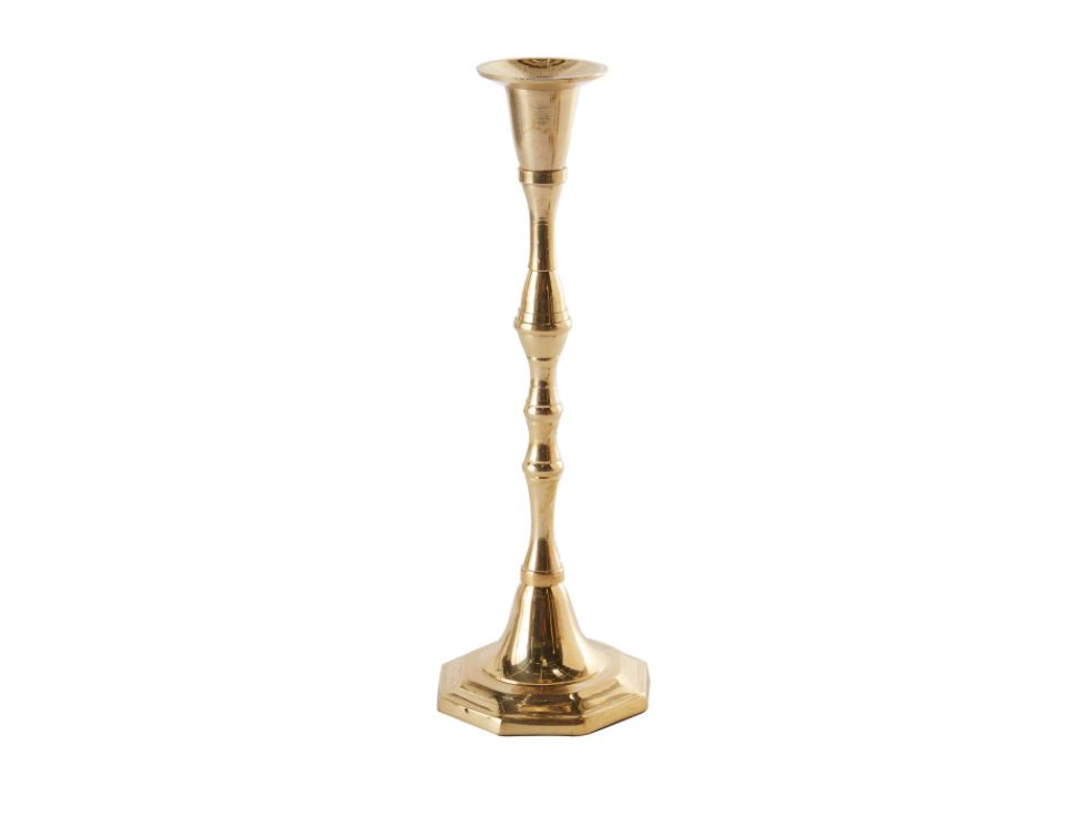 3.25'' x 9.25’’H GOLD ANTIQUE CANDLESTICK