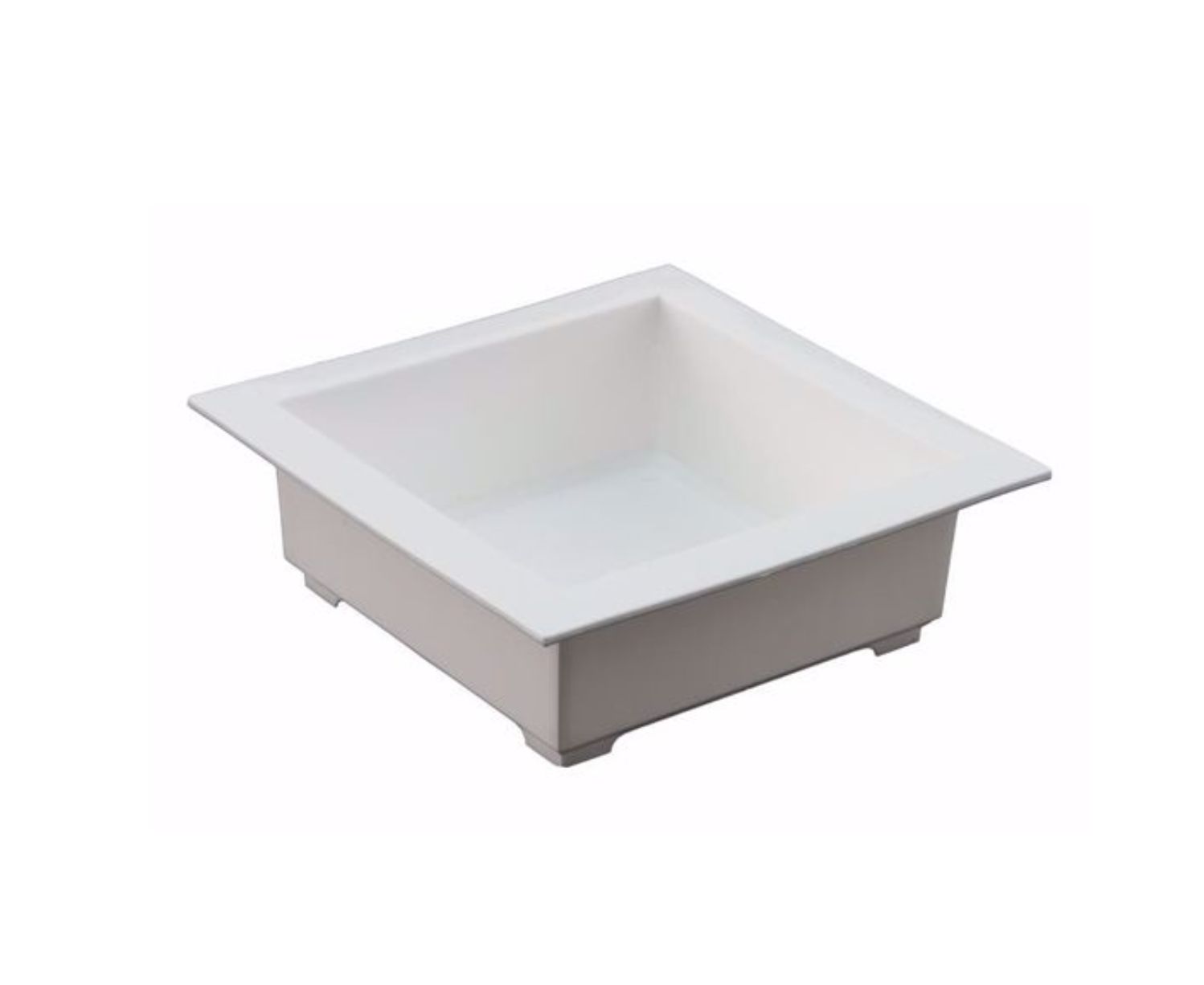 6" X 6" Square Euro tray WHITE