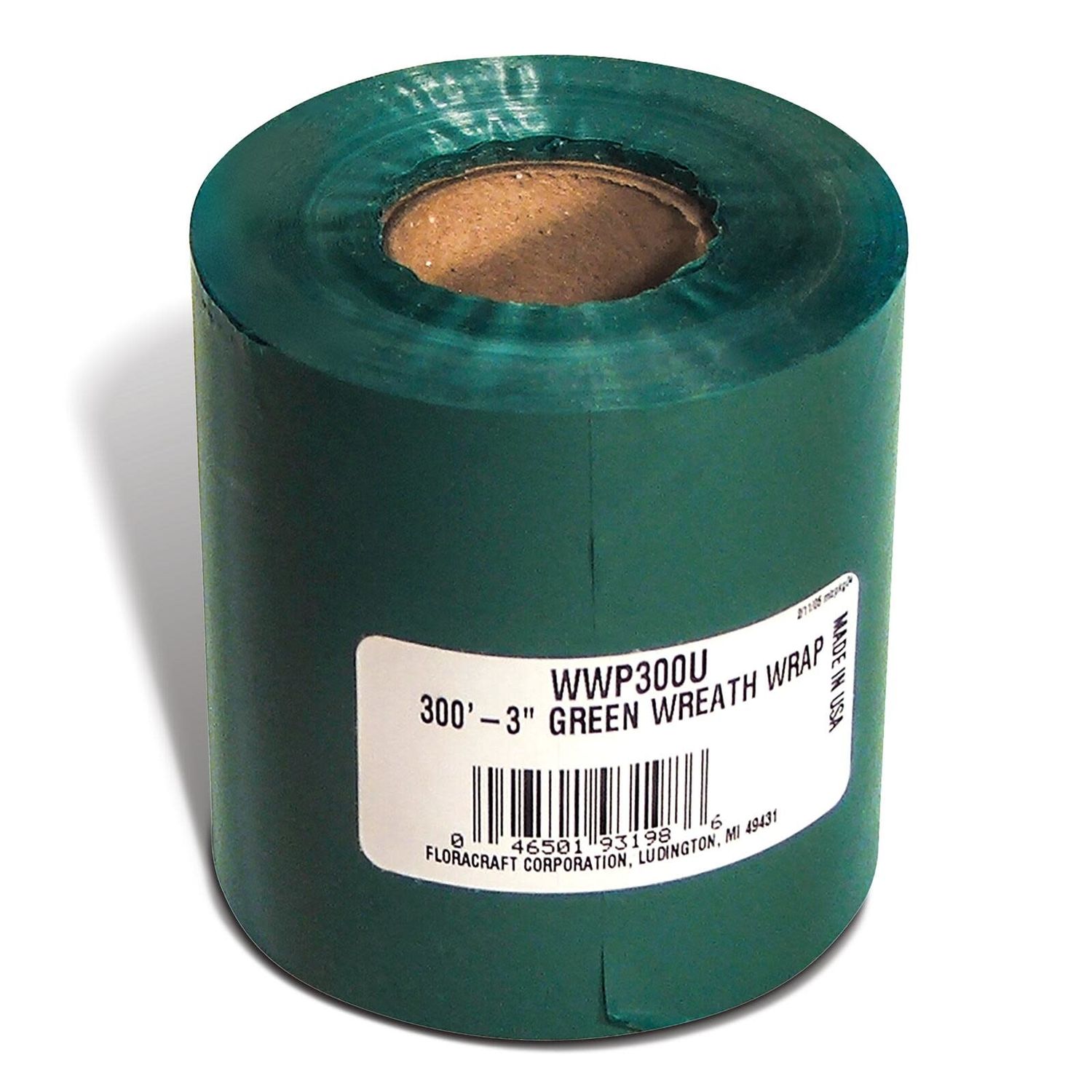 3" X 300FT GREEN POLYETHYLENE GREEN WREATH WRAP