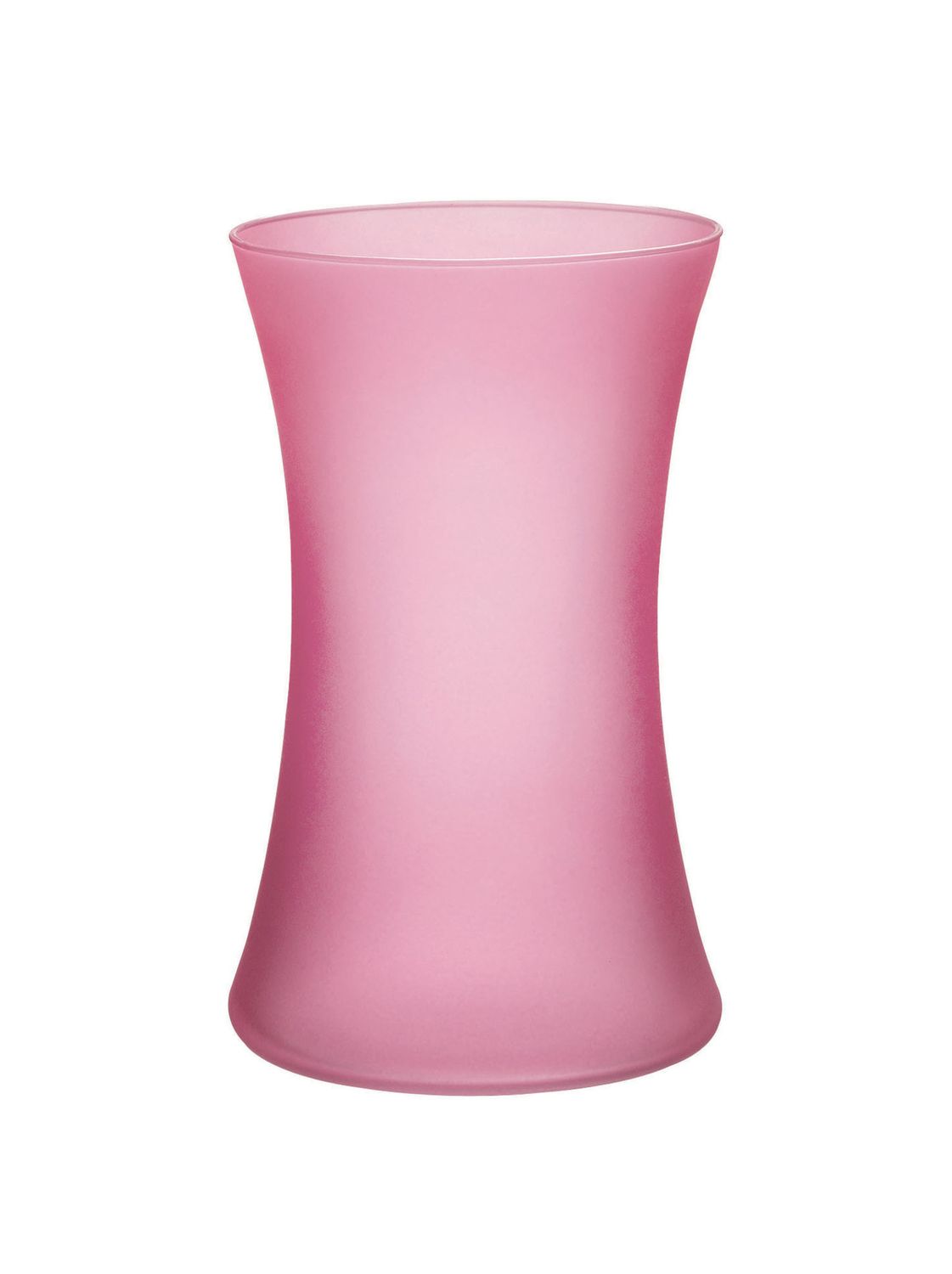 8"h x 4.75" GLASS GATHERING VASE -  Matte Blush Rose