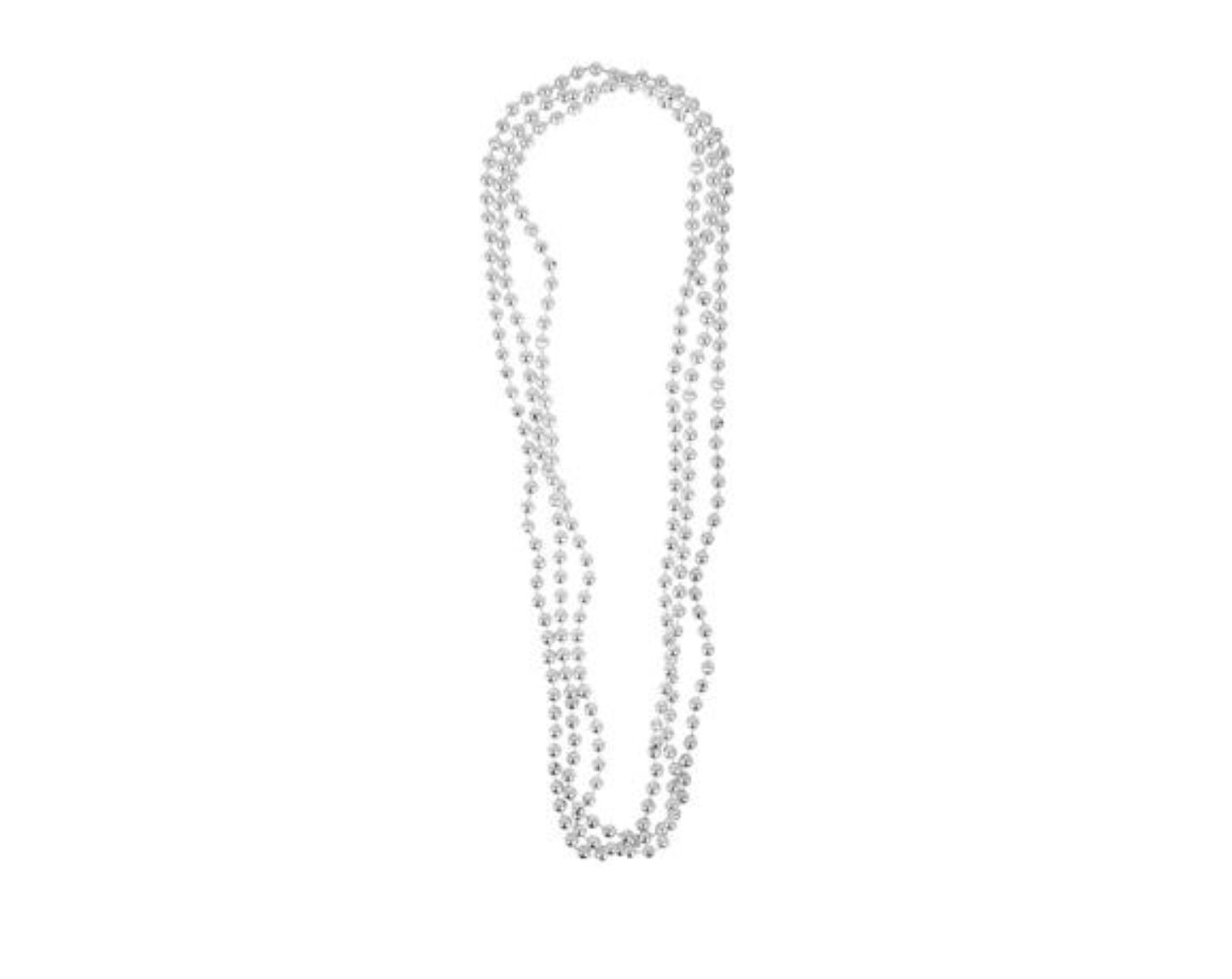 33" 7 MM SILVER BEADS