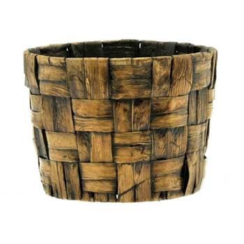 50% OFF WAS $6 NOW $2.99 6"RND BANANA LEAF AZAELA POT BSKT
