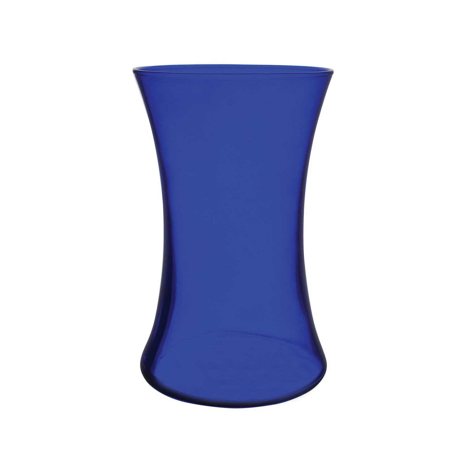 8"h x 4.75" GLASS GATHERING VASE -  COBALT BLUE