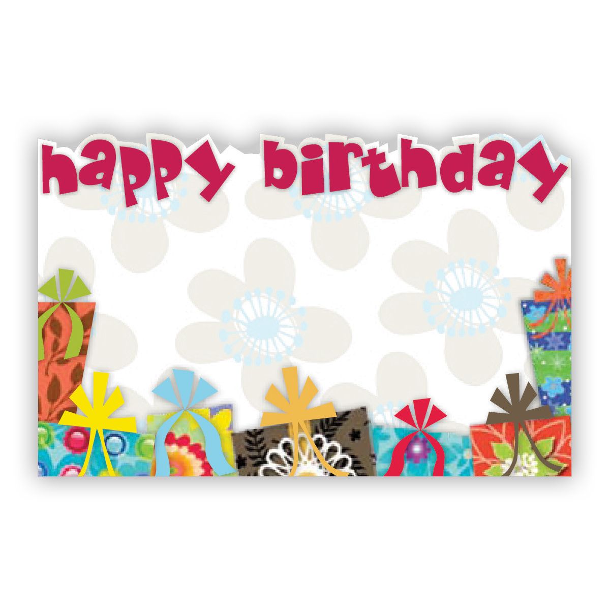 HAPPY BIRTHDAY presents/sentiment cutout