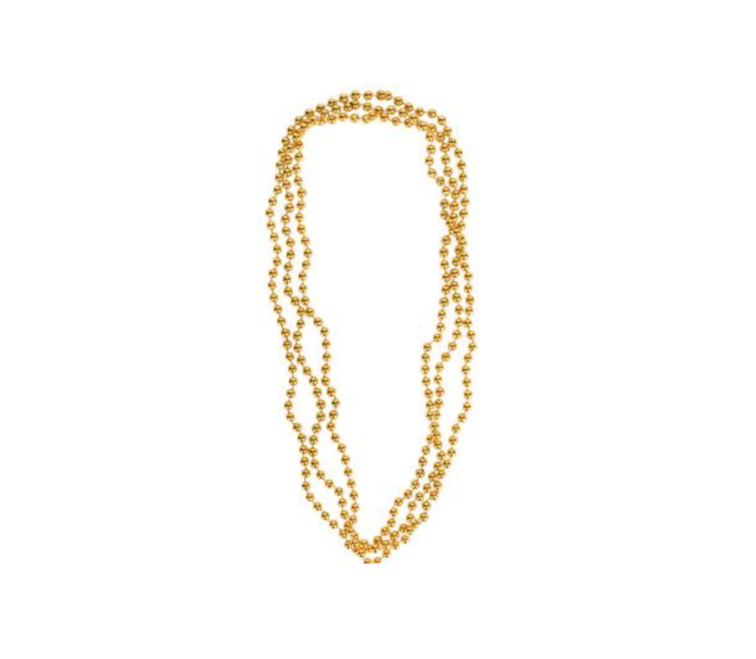 33"" 7 MM GOLD BEADS
