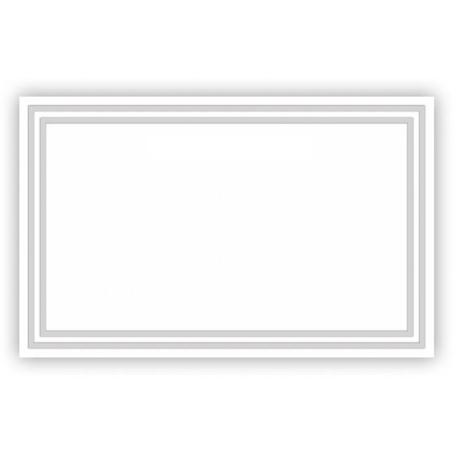3 1/2″ x 2 3/4″ Single Panel White - Plain White Back