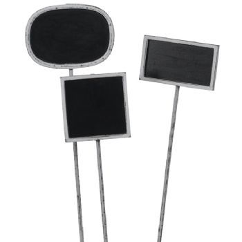 40% OFF WAS $3.50 NOW $2.09. WHITE WASH WOOD CHALKBOARD STAKE