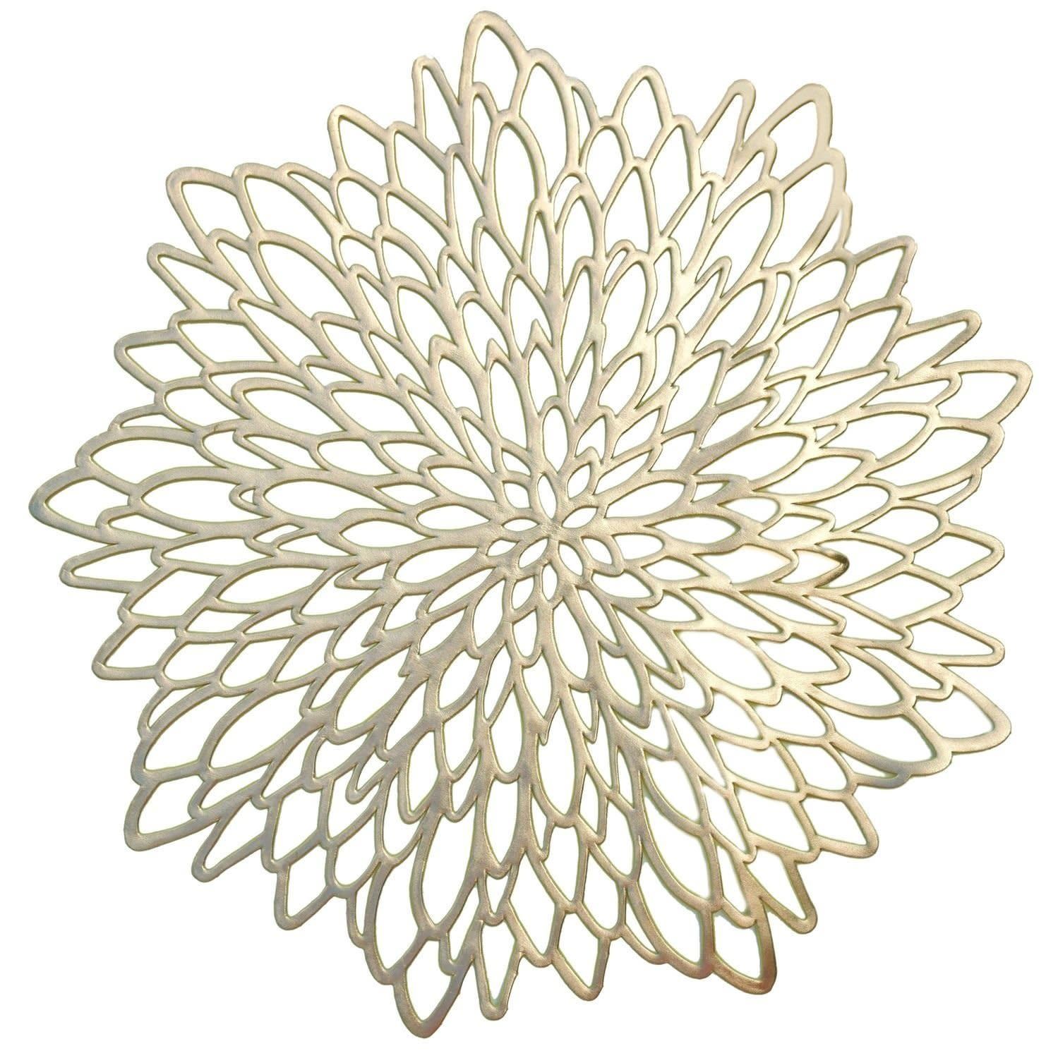 15" GOLD LEAF ROUND PLACEMAT, reg $3.99