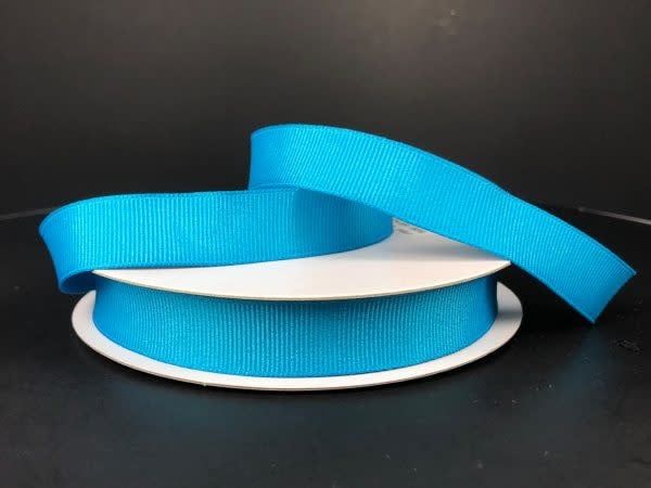 SOLID GROSGRAIN NON WIRED EDGE 5/8"" x 25 YD TURQUOISE