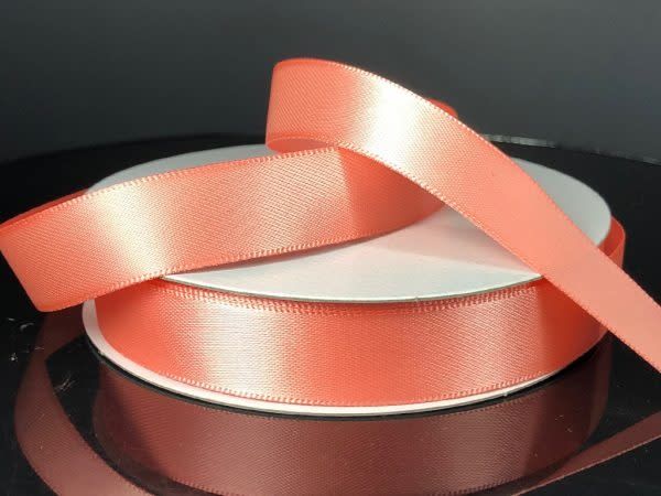 SILKY DOUBLE FACE SATIN CORAL, #3, 25 YDS