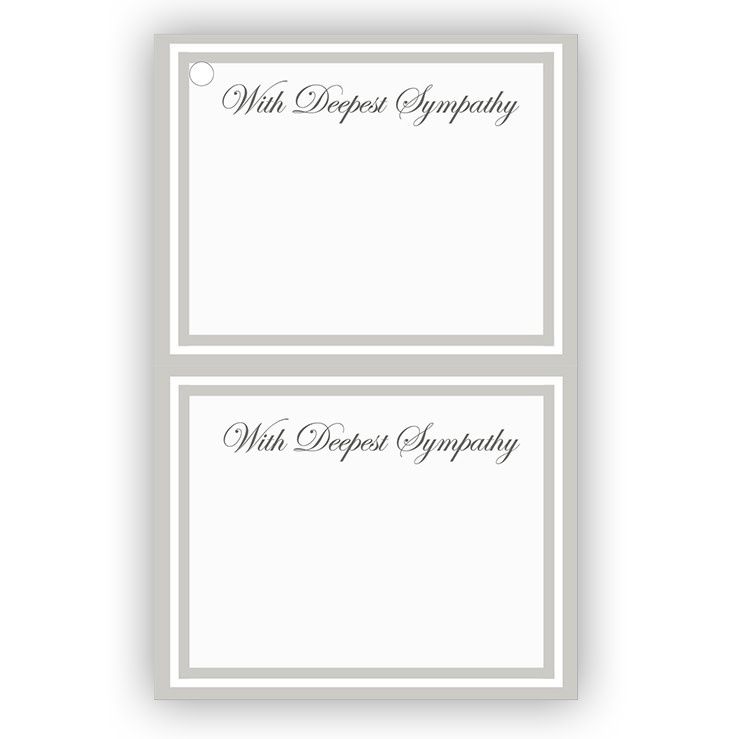 3 1/2″ x 5 1/2″ DUPLICATE “WITH DEEPEST SYMPATHY”