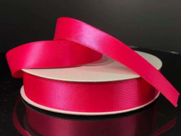 5/8"" x 25 YD SILKY DOUBLE FACE SATIN NON WIRED EDGE  GREEN