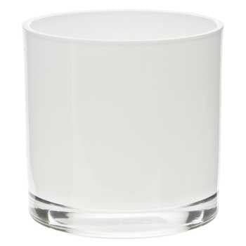 4" X 4" WHITE GLASS CYLINDER