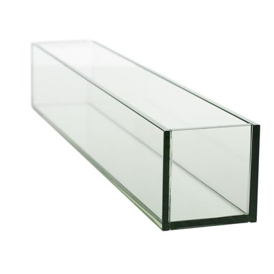 24"L x 4" x 4" LONG AND LOW RECTANGLE PLATE GLASS