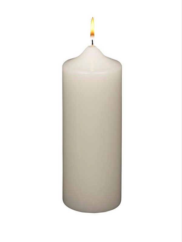 8”H X 2.8”D IVORY PILLAR CANDLE