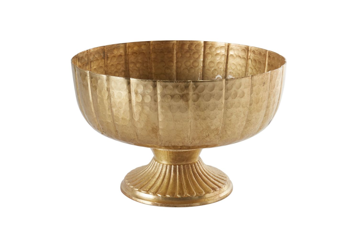 10'' x 6.5’'H GOLD METAL LITA COMPOTE (AD)
