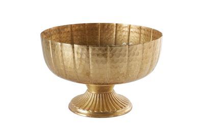 10'' x 6.5’'H GOLD METAL LITA COMPOTE (AD)