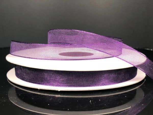 CHIFFON RIBBON 3/8"" x 25 YD.  EGGPLANT