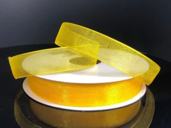 CHIFFON RIBBON 5/8"" x 25 YD. SUNFLOWER