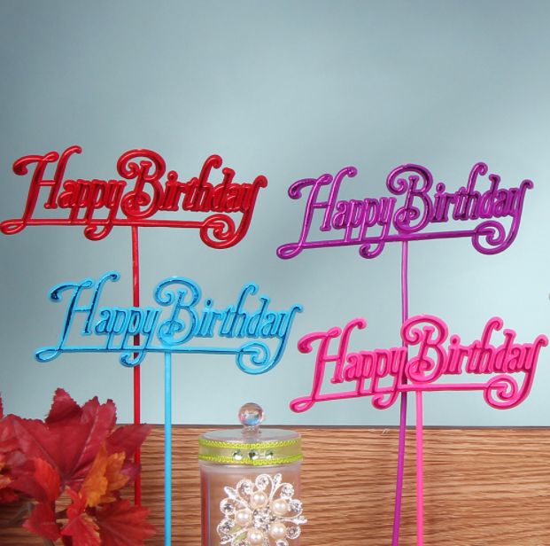 ASST COLOR HAPPY BIRTHDAY PICKS 12pcs