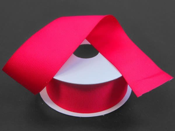 SOLID GROSGRAIN NON WIRED EDGE 1.5"" x 25 YD FUCHSIA