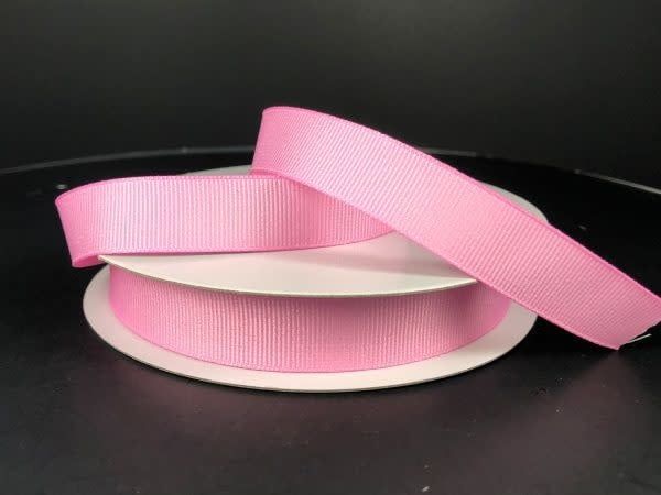 SOLID GROSGRAIN NON WIRED EDGE 5/8"" x 25 YD PINK