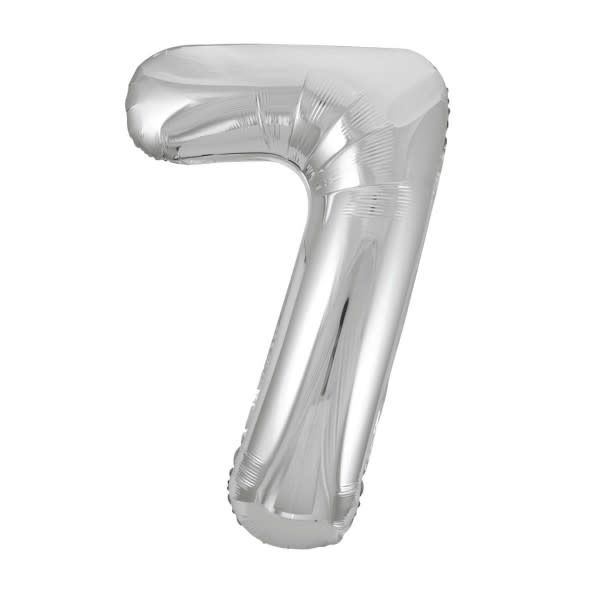 34" SILVER FOIL BALLOON NUMBER-7