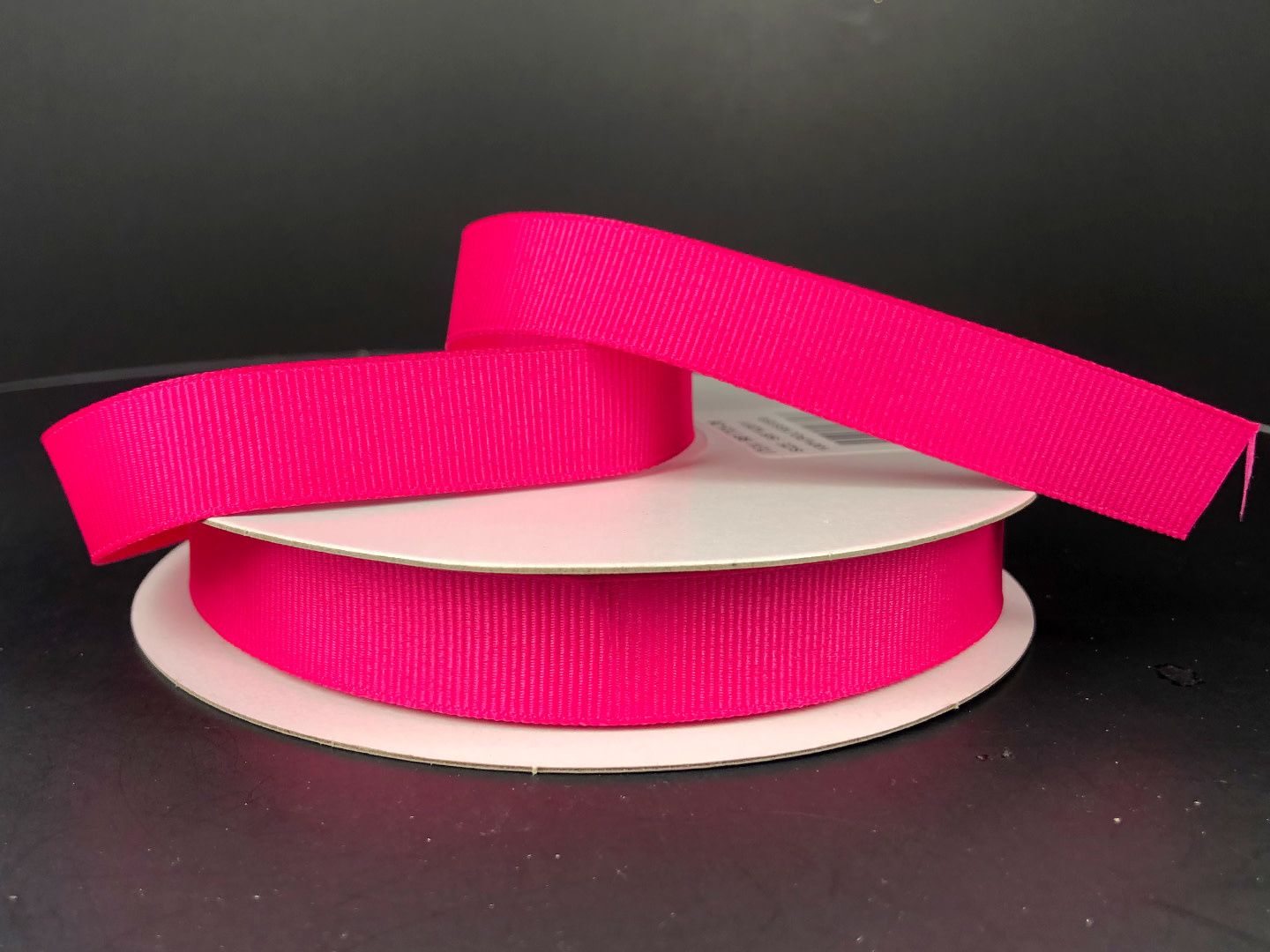 SOLID GROSGRAIN NON WIRED EDGE 5/8"" x 25 YD FUCHSIA